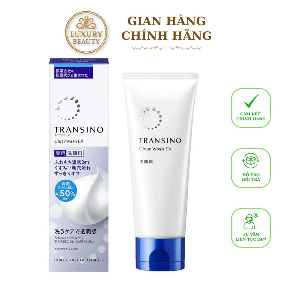 Transino Clear Wash EX - Sữa Rửa Mặt Cao Cấp Từ Nhật Bản