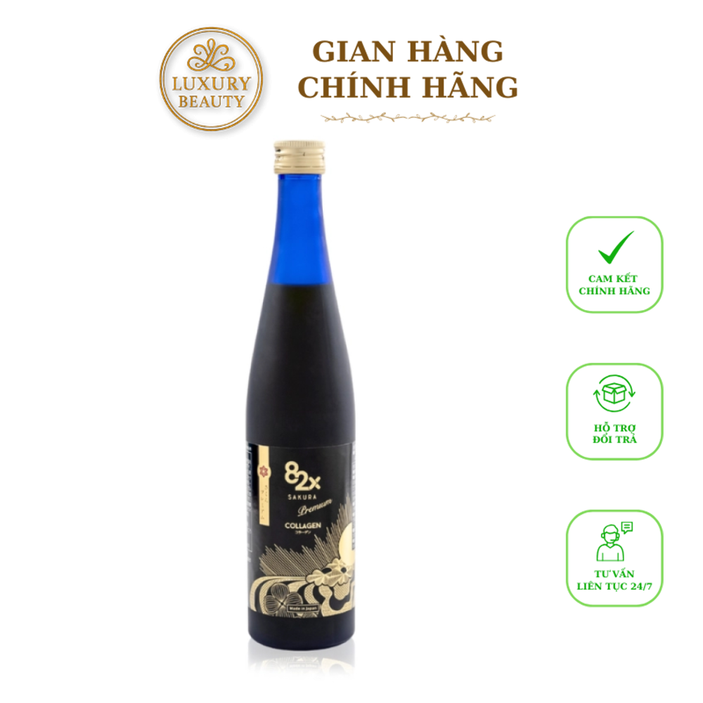 Nước Uống Collagen 82X Sakura Premium Nhật Bản Dạng Chai 500ml