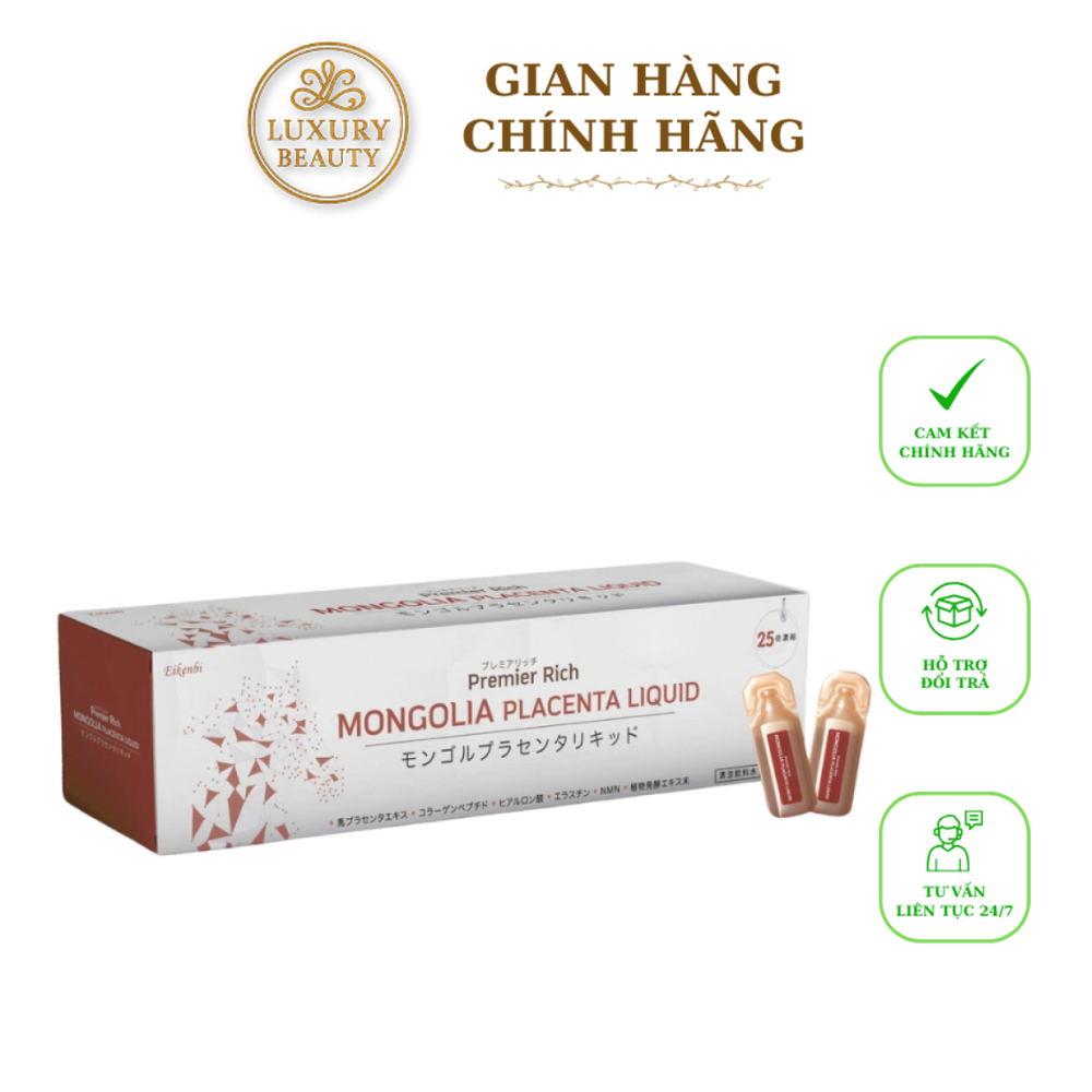 Nước Uống Mongolia Placenta Liquid Eikenbi Nhật Bản Hộp 30 ống 10ml