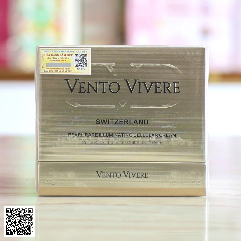 Kem Pearl Rare Vento Vivere Dưỡng Da Mờ Nám Cao Cấp 30g Thụy Sỹ