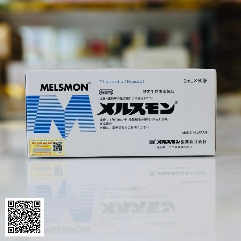 Melsmon Placenta Nhật Bản (Hộp 50 ống x 2ml)