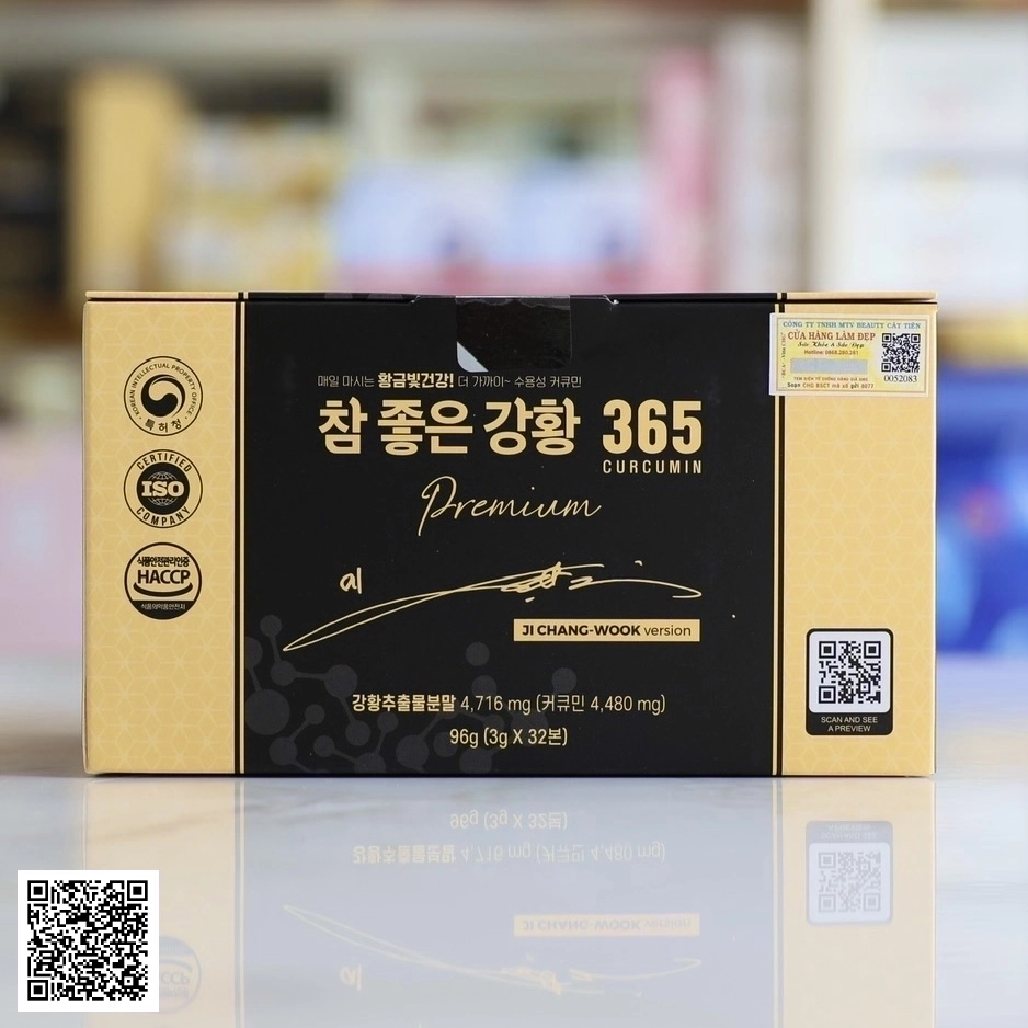 Tinh Nghệ Nano Curcumin 365 Premium Ji Chang Wook Version Từ Hàn Quốc 32 Tuýp