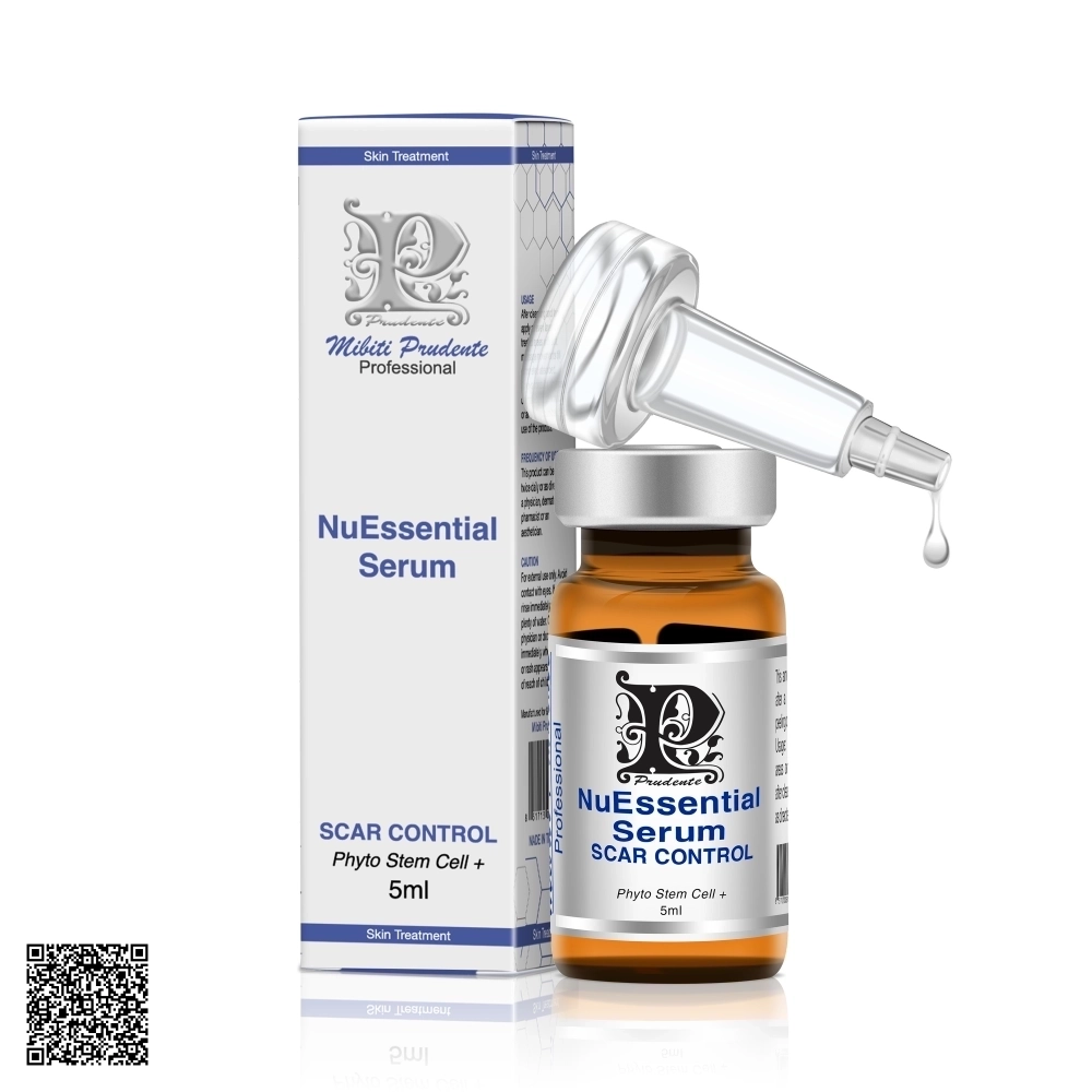 Tinh Chất Giảm Sẹo Lõm Nuwhite Mibiti Prudente Nuessential Serum Scar Control Phyto Stem Cell + Từ Mỹ 5ml
