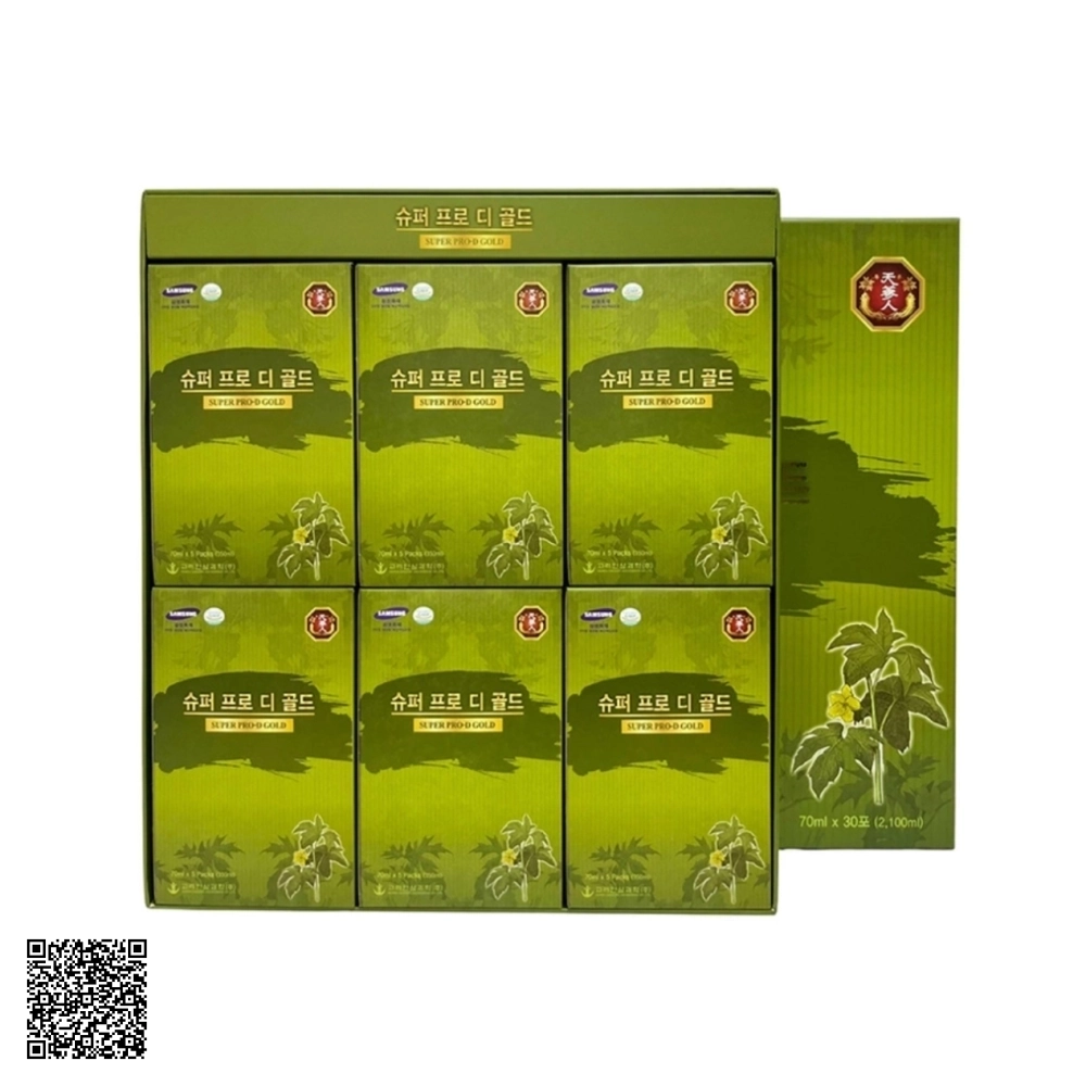 Nước Uống Hỗ Trợ Đường Huyết Korea Ginseng Bio-Science Super Pro-D Gold Từ Hàn Quốc 30 Gói