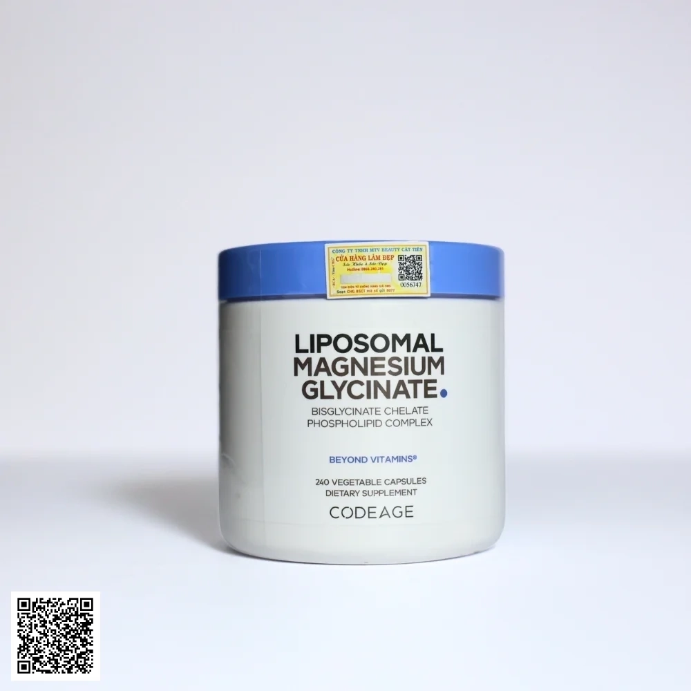 Viên uống bổ sung Magie CodeAge Liposomal Magnesium Glycinate Mỹ Hộp 240 Viên