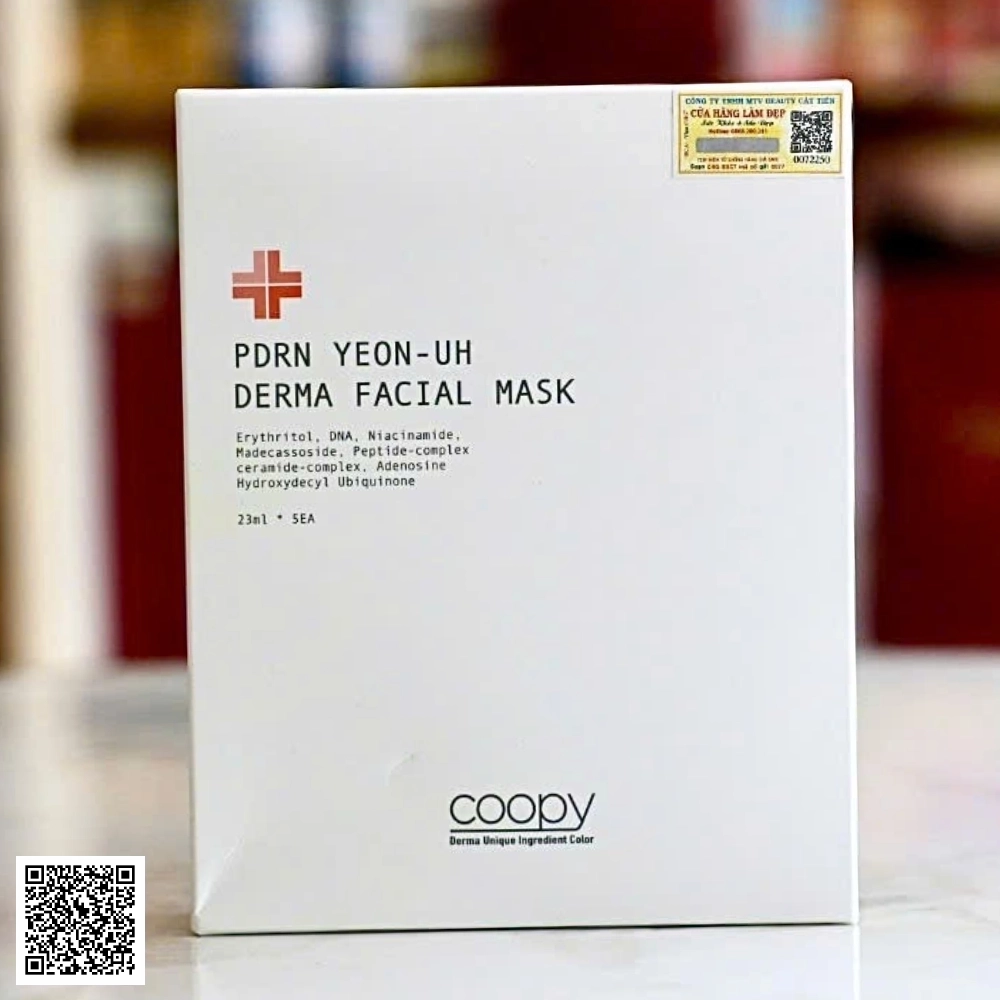 Mặt Nạ Phục Hồi Da Coopy PDRN Yeon-Uh Derma Facial Mask Hàn Quốc Hộp 5 Miếng