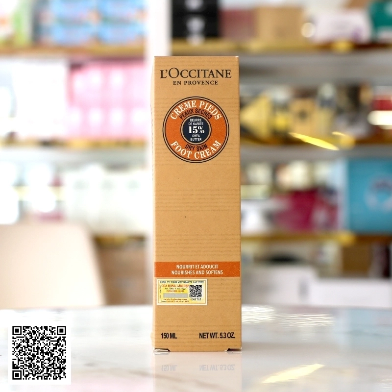 Kem Dưỡng Da Chân LOccitane Shea Butter Foot Cream 150ml từ Pháp