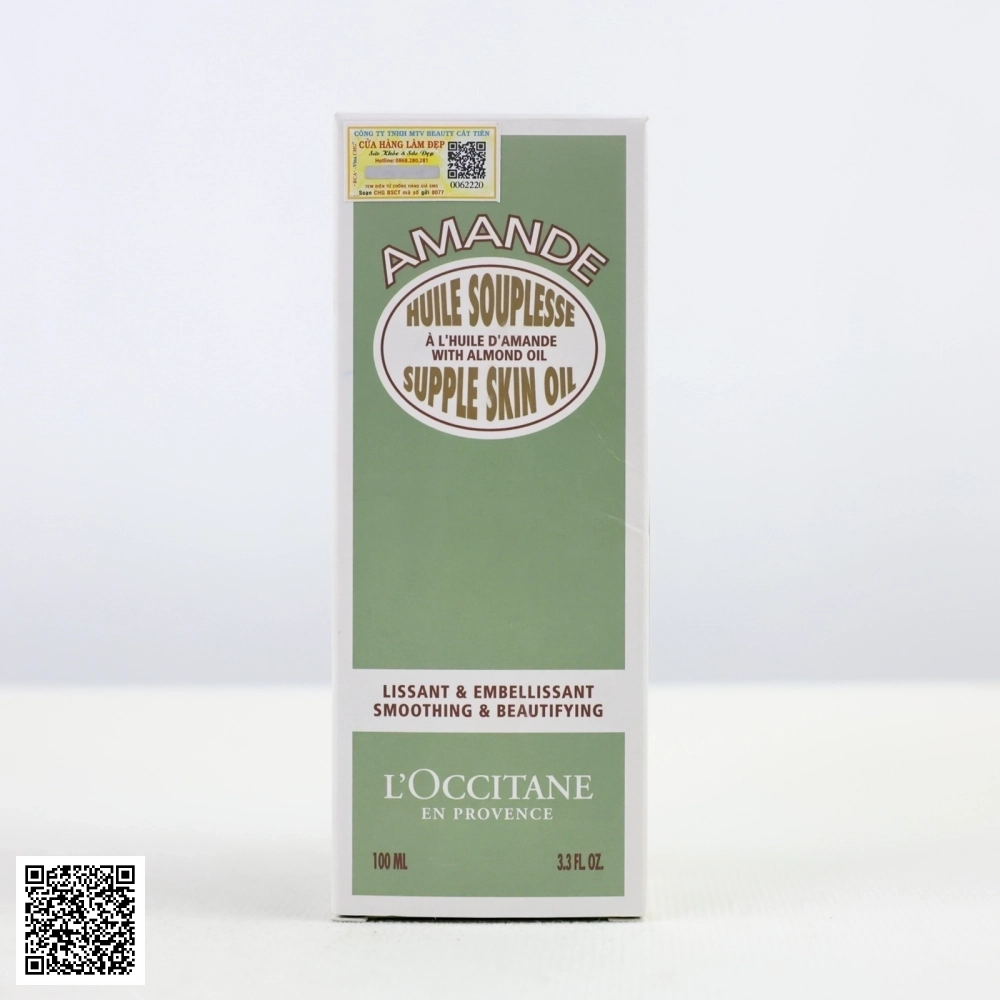 Loccitane Almond Supple Skin Oil Tinh Dầu Dưỡng Da Massage Hạnh Nhân Pháp 100ml