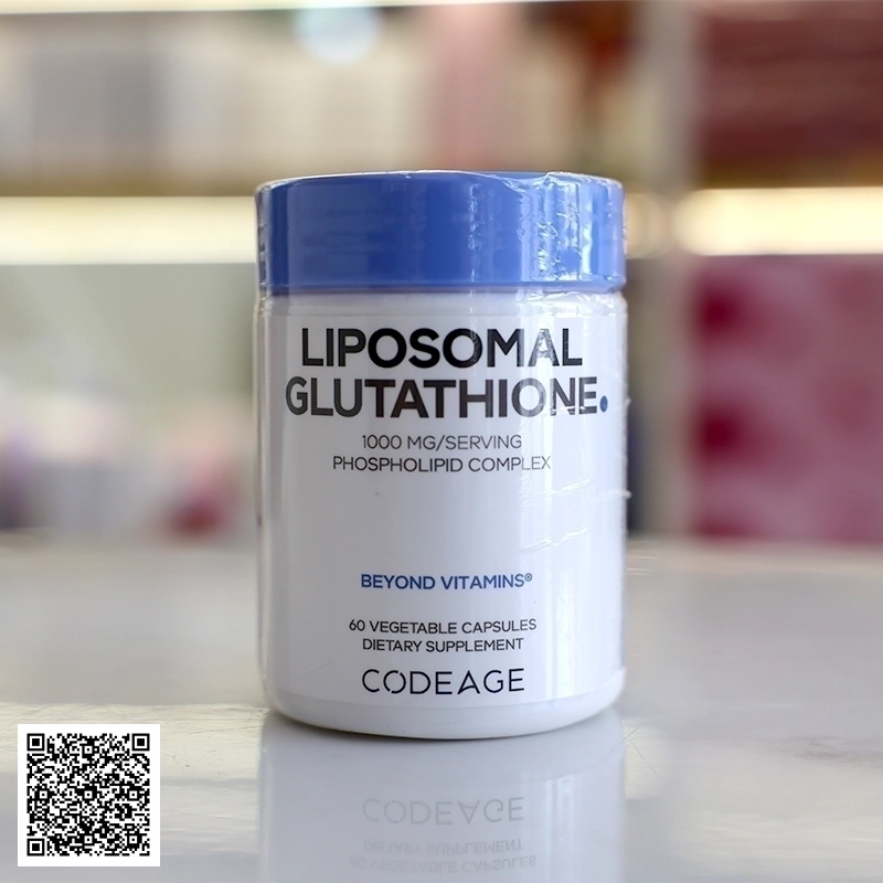 CodeAge Liposomal Glutathione 1000mg Serving Phospholipid Complex Viên Uống Trắng Da Mỹ Hộp 60 Viên